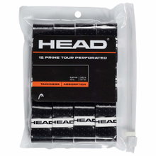 Head Overgrip Prime Tour Perforated 0.6 mm (Komfort, Griffigkeit) schwarz 12er Clip-Beutel