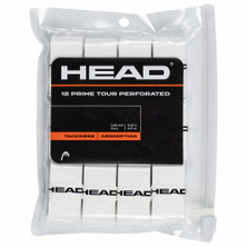 Head Overgrip Prime Tour Perforowany 0,6 mm (komfort, chwytność) biały 12 sztuk w opakowaniu.