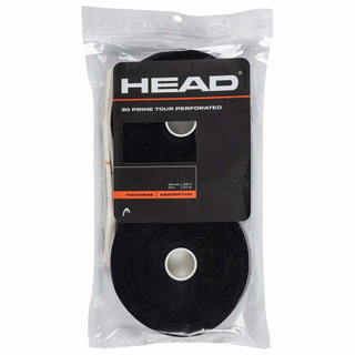 Head Overgrip Prime Tour Perforated 0.6 mm (Comfort, Grip) black 30-pack clip bag