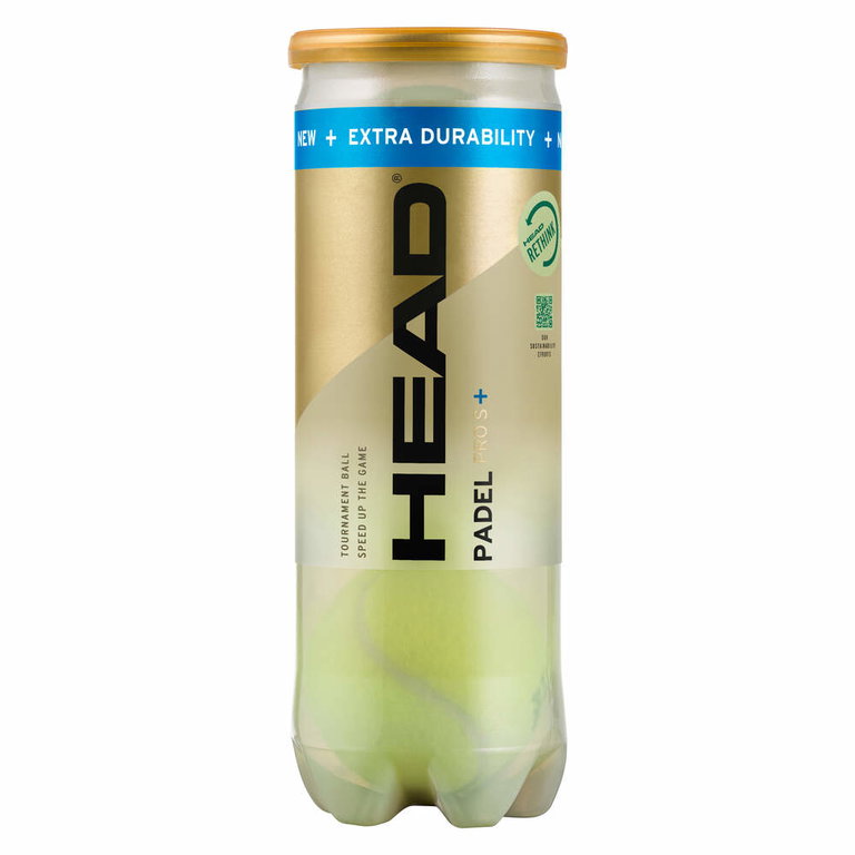 Head Padel Balls Pro S+ Padel Can 3 Pack