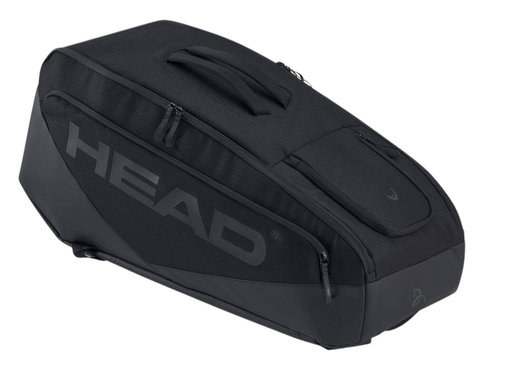Head Tennis-Racketbag Djokovic Pro X Racquet Bag L (Schlägertasche, 2 Hauptfächer) 2025 schwarz 9er
