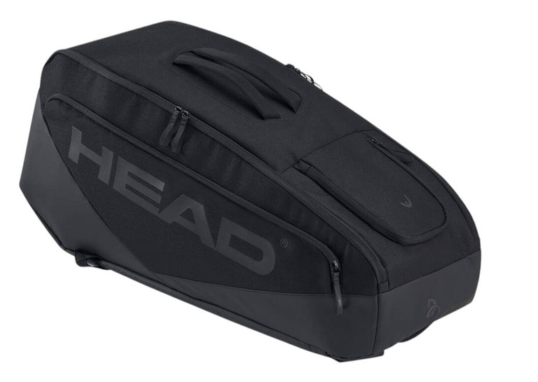 Head Tennis Racket Bag Djokovic Pro X Racquet Bag L (Racket Bag, 2 Main Compartments) 2025 black 9-pack