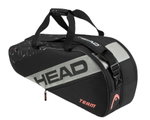 Head Tennis-Racketbag Team Racquet Bag M (Schlägertasche, 2 Hauptfächer) 2024 schwarz/grau 6er