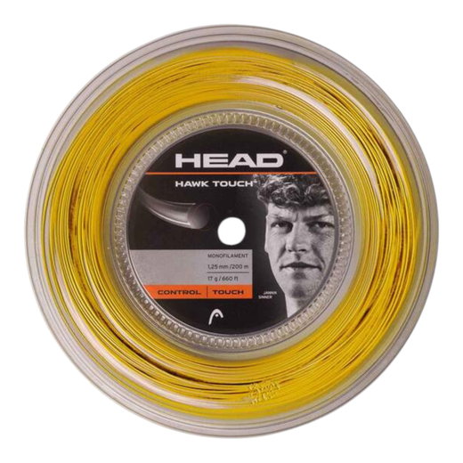 Head Tennissaite Hawk Touch (Haltbarkeit+Kontrolle) gold 200m Rolle