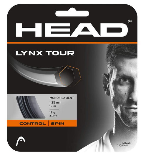 Head Tennissaite Lynx Tour (Kontrolle+Spin) schwarz 12m Set
