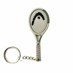 Head Keyring Mini Tennis Racket Squared Grey - 1 Piece