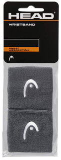 Head Schweissband Handgelenk Logo anthrazit - 2 Stück