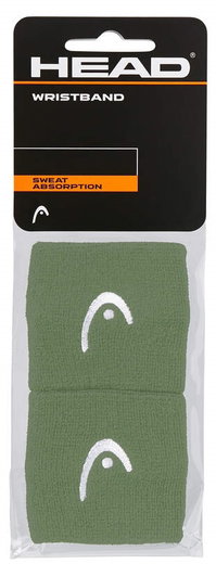 Head Schweissband Handgelenk Logo grün - 2 Stück