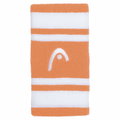 Head Schweissband Handgelenk Jumbo Logo Striped aprikose/weiss - 2 Stück