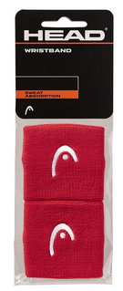 Head Schweissband Handgelenk Logo rot - 2 Stück