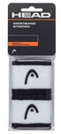 Head Schweissband Striped Handgelenk weiss/schwarz - 2 Stück