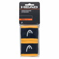Head Schweissband Striped Handgelenk navyblau/gelb - 2 Stück