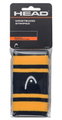 Head Schweissband Striped Handgelenk Jumbo navyblau/gelb - 2 Stück
