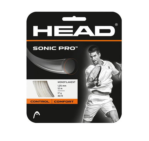 Head Tennissaite Sonic Pro (Haltbarkeit) weiss 12m Set