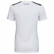 Head Tennis Shirt Club 22 Tech (Moisture Transfer Microfiber Technology) white/navy ladies
