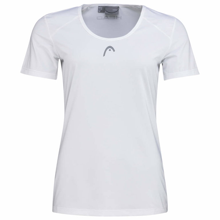 Head Tennis-Shirt Club Tech (Moisture Transfer Microfiber Technologie) weiss/weiss Damen