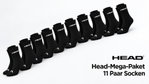 Skarpety sportowe Head Elements All Sports Crew (mieszanka materiałów) czarne - 11 par