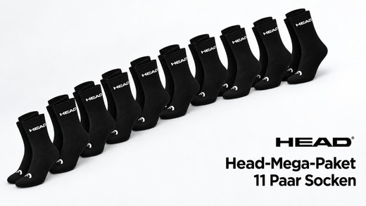Head Sportsocken Elements All Sports Crew (Mischgewebe) schwarz - 11 Paar