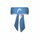 Head Stirnband Bandana 2026 - blau/weiss - 1 Stück