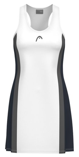 Head Tennis-Kleid Club 25 Dress (separate Innenhose) 2025 weiss/navyblau Damen