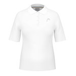 Head Tennis-Polo Performance 2024 (Polyester-Jacquard, schnelltrocknend) weiss Damen