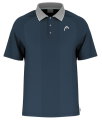 Head Tennis-Polo Performance (100% Polyester, Moisture Transfer Microfiber Technologie) 2025 navyblau Herren