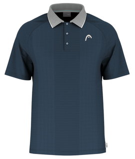 Head Tennis-Polo Performance (100% Polyester, Moisture Transfer Microfiber Technologie) 2025 navyblau Herren