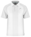 Head Tennis-Polo Performance (100% Polyester, Moisture Transfer Microfiber Technologie) 2025 weiss/grau Herren