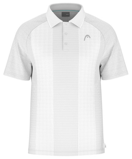 Head Tennis-Polo Performance (100% Polyester, Moisture Transfer Microfiber Technologie) 2025 weiss/grau Herren