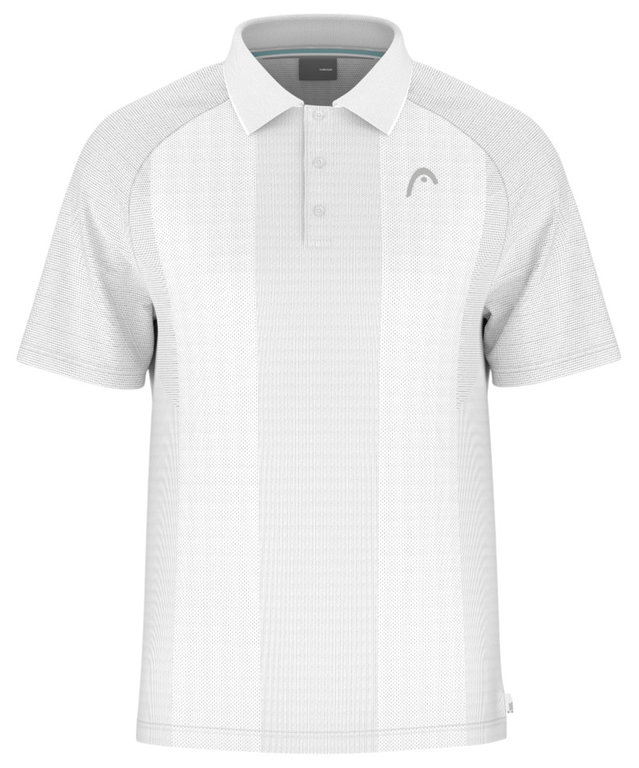 Head Tennis-Polo Performance (100% Polyester, Moisture Transfer Microfiber Technologie) 2025 weiss/grau Herren