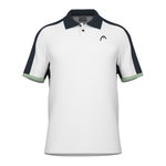 Head Tennis-Polo Play Tech (Mesh-Einsätze) weiss/grün Herren