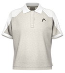 Head Tennis-Polo Play Tech (Polyester-Jacquard, schnelltrocknend) 2025 grau Damen