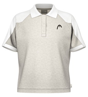 Head Tennis-Polo Play Tech (Polyester-Jacquard, schnelltrocknend) 2025 grau Damen