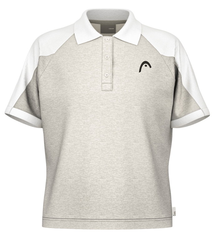 Head Tennis-Polo Play Tech (Polyester-Jacquard, schnelltrocknend) 2025 grau Damen