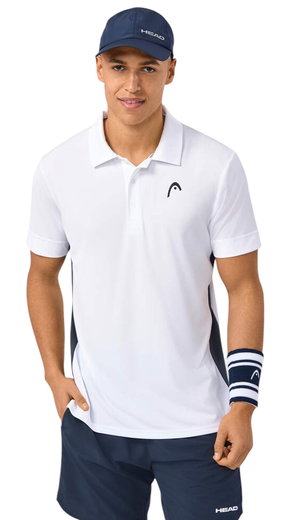Head Tennis-Polo Slice (feuchtigkeitsabsorbierend) 2025 weiss Herren