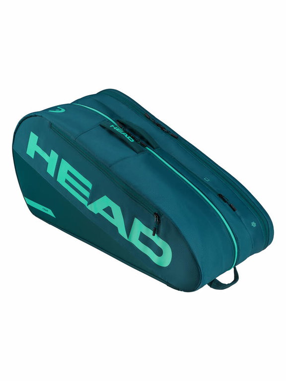 Torba na rakiety tenisowe Head Tennis-Racketbag Tour L (torba na rakiety, 2 główne komory) 2026 zielononiebieska 9-szt.