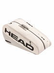 Head Tennis-Racketbag Tour Racquet Bag L (Schlägertasche, 2 Hauptfächer) 2026 weiss/grau 9er