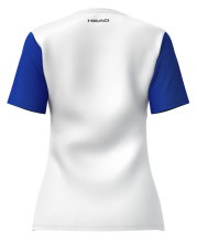 Head Tennis Shirt Club 25 Tech (100% Polyester, quick-drying) white/royal blue ladies
