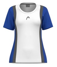 Head Tennis Shirt Club 25 Tech (100% Polyester, quick-drying) white/royal blue ladies