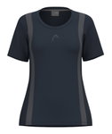 Head Tennis-Shirt Club 25 Tech (Moisture Transfer Microfiber Technologie) navyblau Mädchen
