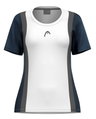 Head Tennis-Shirt Club 25 Tech (100% Polyester, schnelltrocknend) weiss/navyblau Damen