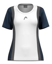 Head Tennis Shirt Club 25 Tech (100% Polyester, quick-drying) white/navy blue ladies