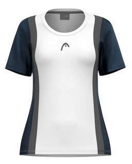 Head Tennis-Shirt Club 25 Tech (100% Polyester, schnelltrocknend) weiss/navyblau Damen