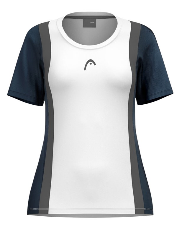 Head Tennis Shirt Club 25 Tech (100% Polyester, quick-drying) white/navy blue ladies