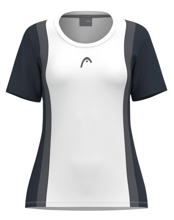 Head Tennis-Shirt Club 25 Tech (Moisture Transfer Microfiber Technologie) weiss/navyblau Mädchen