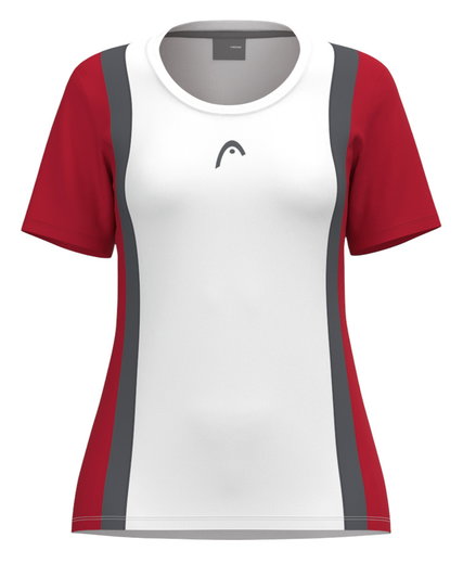 Head Tennis-Shirt Club 25 Tech (Moisture Transfer Microfiber Technologie) weiss/rot Mädchen
