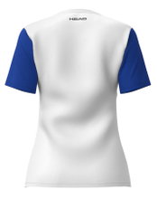 Head Tennis Shirt Club 25 Tech (Moisture Transfer Microfiber Technology) white/royal blue girls