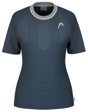 Head Tennis Shirt Performance 2025 (Polyester Jacquard, quick-drying) navy blue ladies