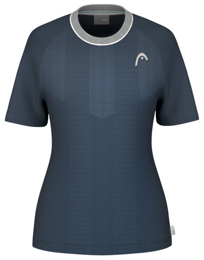 Head Tennis-Shirt Performance 2025 (Polyester-Jacquard, schnelltrocknend) navyblau Damen