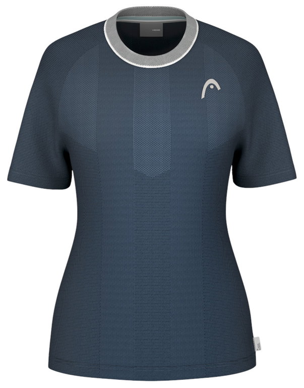 Head Tennis Shirt Performance 2025 (Polyester Jacquard, quick-drying) navy blue ladies